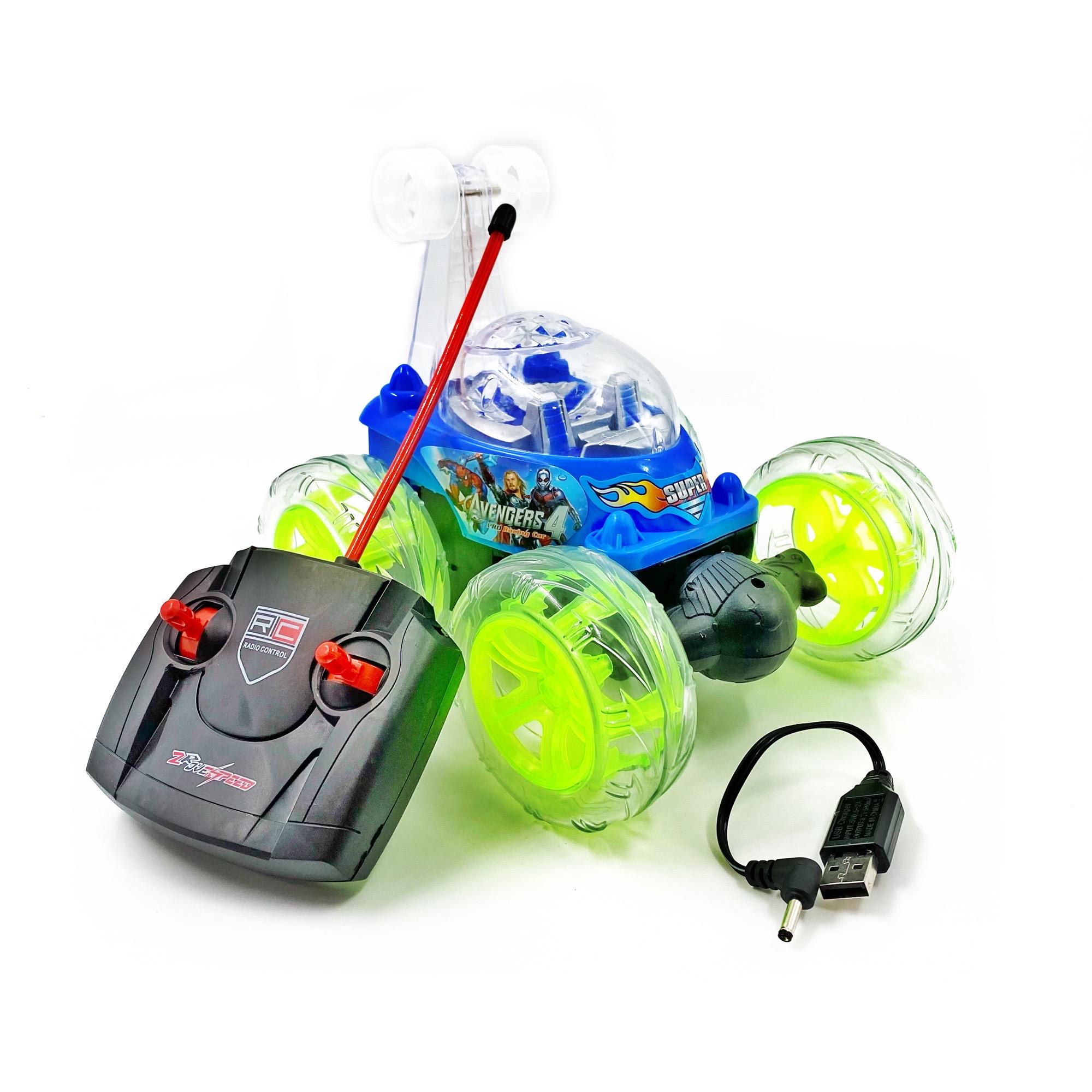 Машинка перевертыш музыкальная Jia Yue Toys на радиоуправлении 18 см 4,8 В Разноцветный (95048)