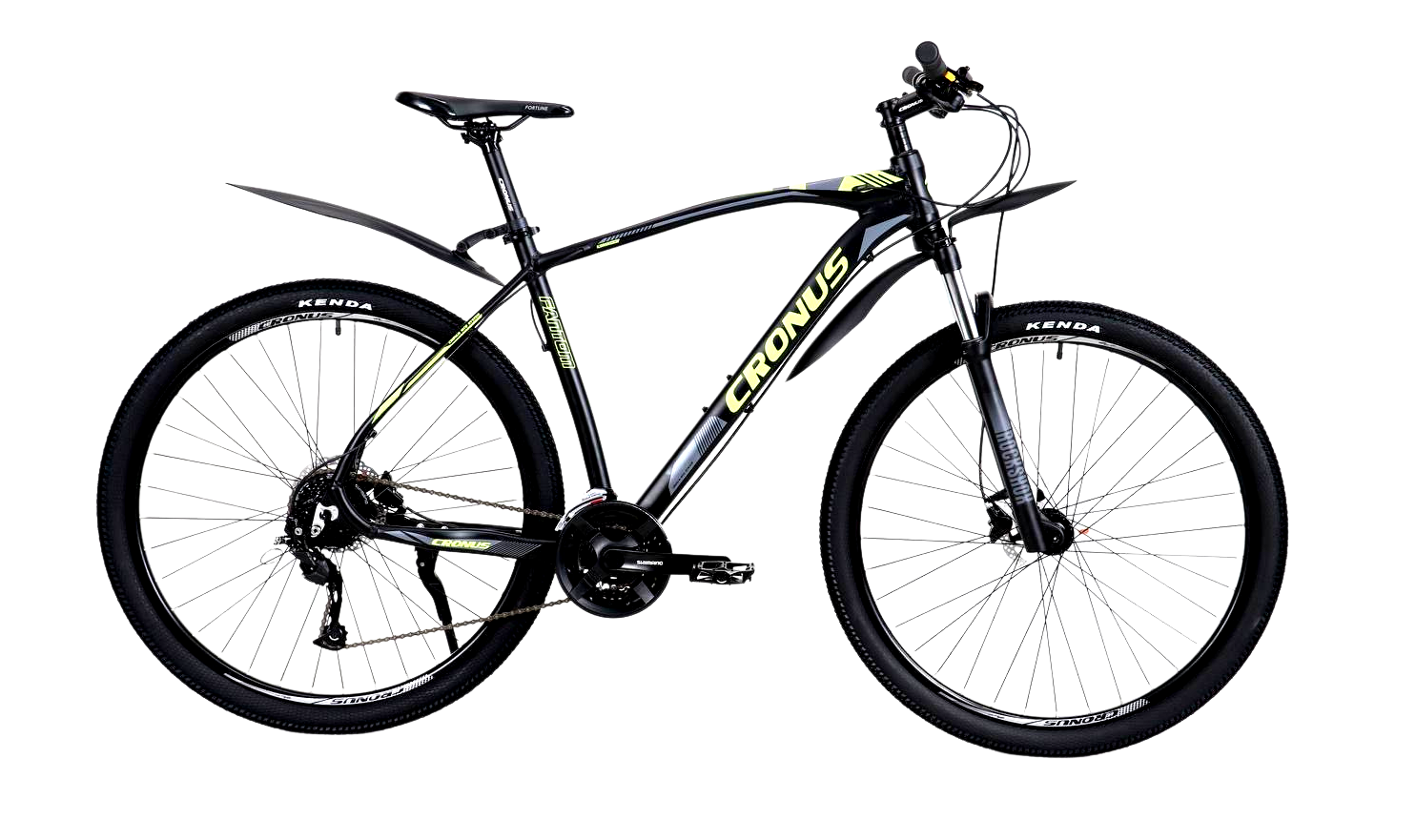 Велосипед Cronus Fantom 27,5"/19,5" Al гідравлика Чорний/Салатовий (50000158)