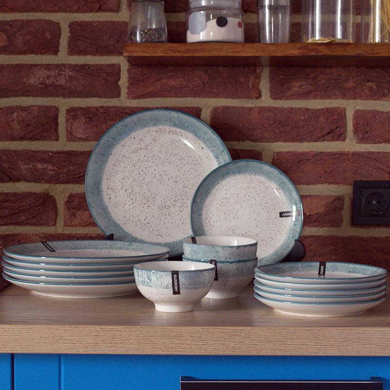 Сервиз Ardesto Siena SWB 15 Бело-голубой