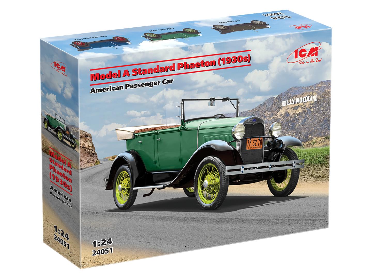 Сборная модель ICM A Standard Phaeton Американский легковой автомобиль 1930-е годы (24051)