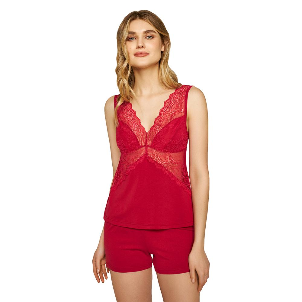 Комплект домашний женский Ellen M Красный (LNP 409 /001)