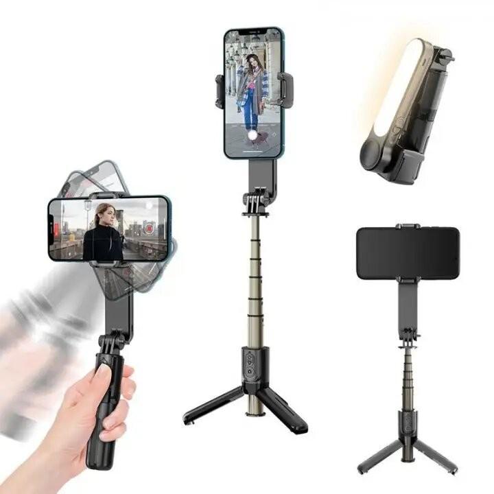 Селфи-монопод со стабилизатором Gimbal Stabilizer Button Bluetooth LED Lamp L09 - фото 9 Селфи-монопод со стабилизатором Gimbal Stabilizer Button Bluetooth LED Lamp L09 - фото 9