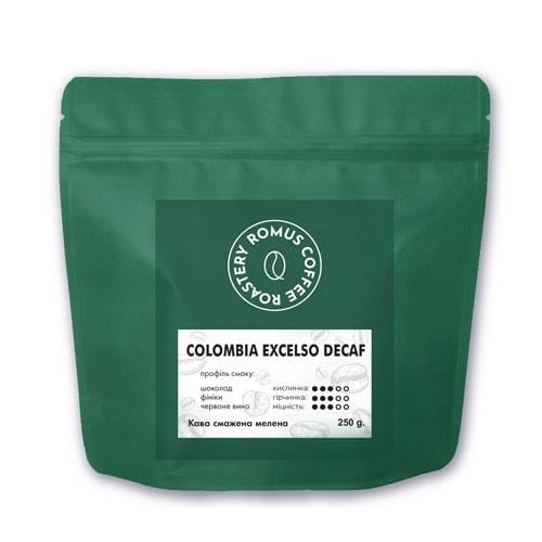 Кава мелена без кофеїну Romus Coffee Roastery Colombia Excelso Decaf 250 г (883987)