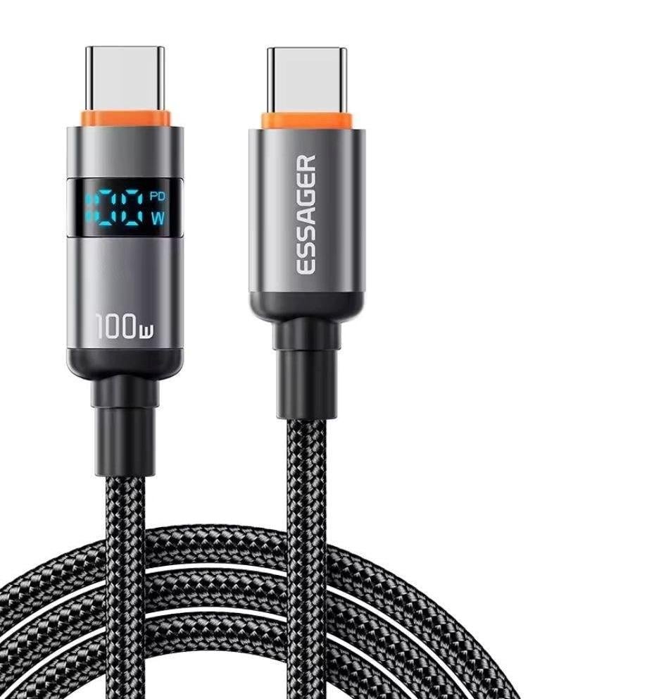 Кабель Essager Type-C PD 100w Fast Charge з дисплеєм 1 м (25397445)