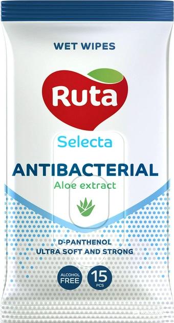 Серветки вологі Ruta Selecta Antibacterial 15 шт. (20701)