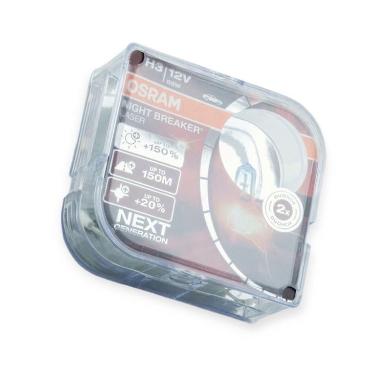 Автолампа H3 12V 55 W Osram Night Breaker Lazer 150% 2 шт. (2742631145)