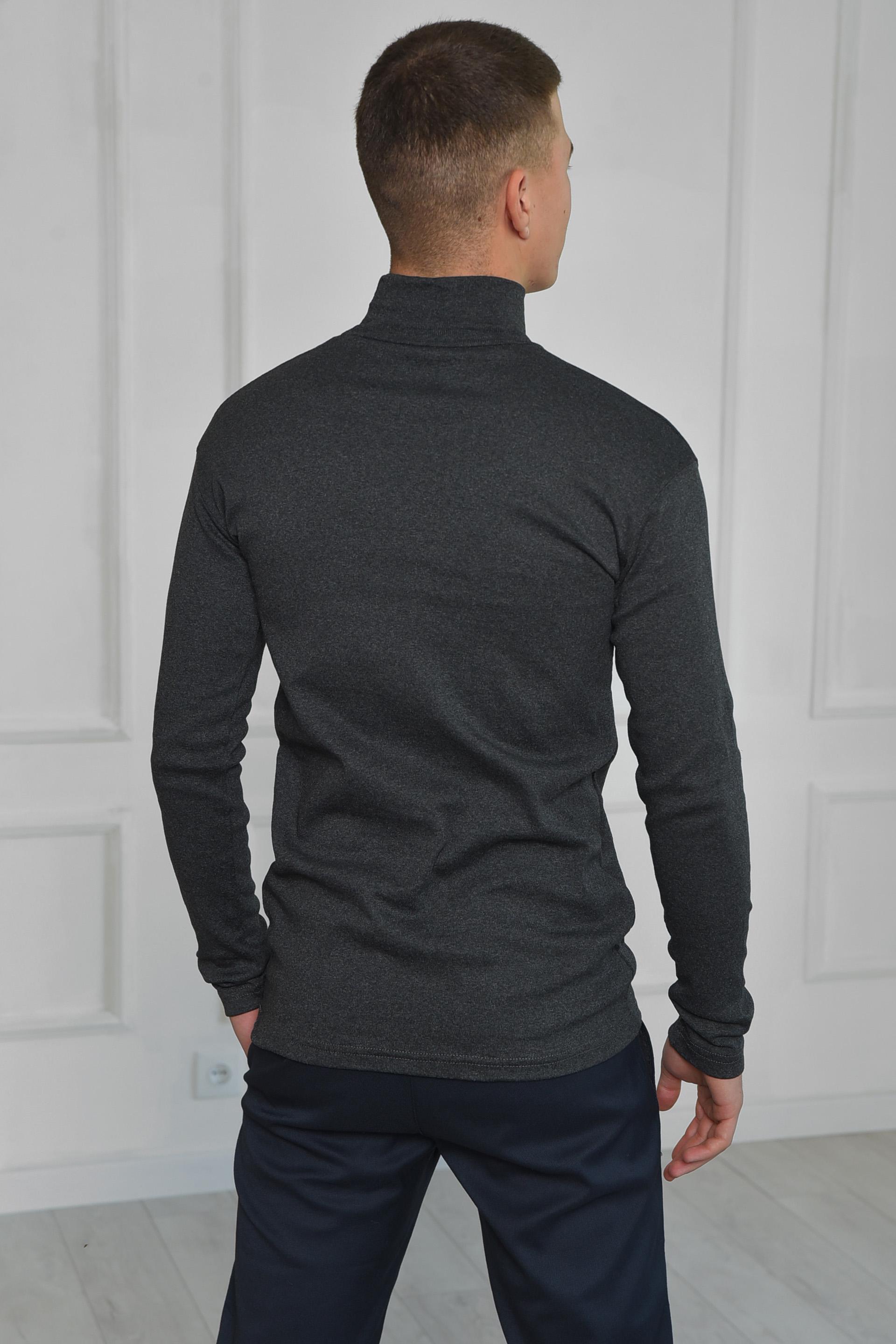 Гольф чоловічий на флісі L Темно-сірий (166675) - фото 3