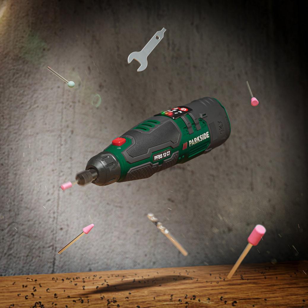 Гравер аккумуляторный PARKSIDE PFBS 12 C7 12 В 1,3 Ач (926991069) - фото 5 Гравер аккумуляторный PARKSIDE PFBS 12 C7 12 В 1,3 Ач (926991069) - фото 5