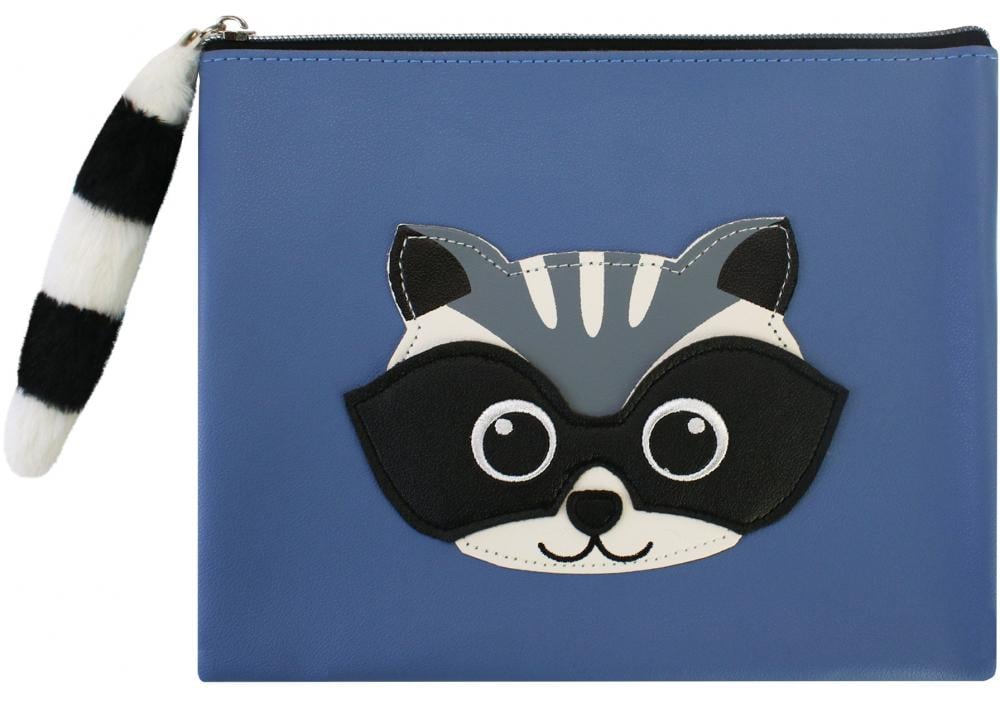 Папка Cool For School Raccoon А5 на молнии Синий (CF32045)