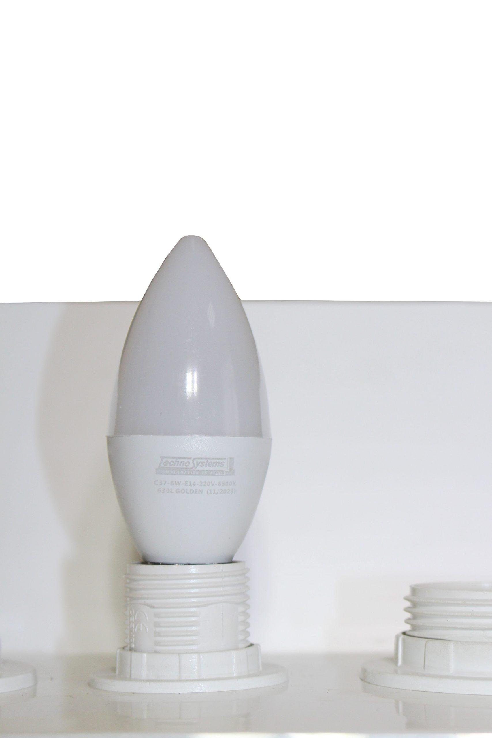 Світлодіодна лампа TechnoSystems LED Bulb-C37-6W-E14-220V-6500K-630L Golden (TNSy5000253) - фото 3 Світлодіодна лампа TechnoSystems LED Bulb-C37-6W-E14-220V-6500K-630L Golden (TNSy5000253) - фото 3
