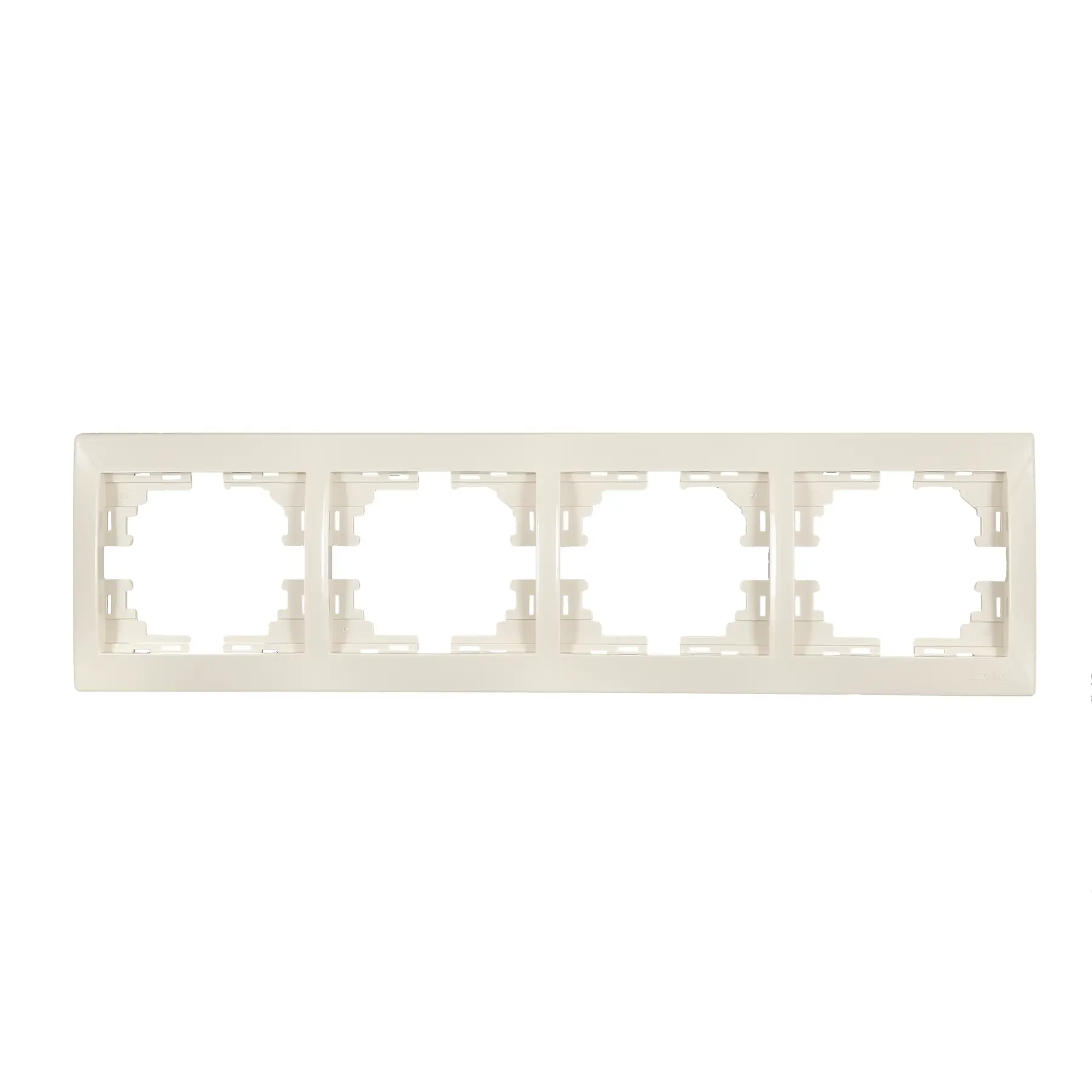 Рамка Lezard Mira 4-местная горизонтальная Кремовый