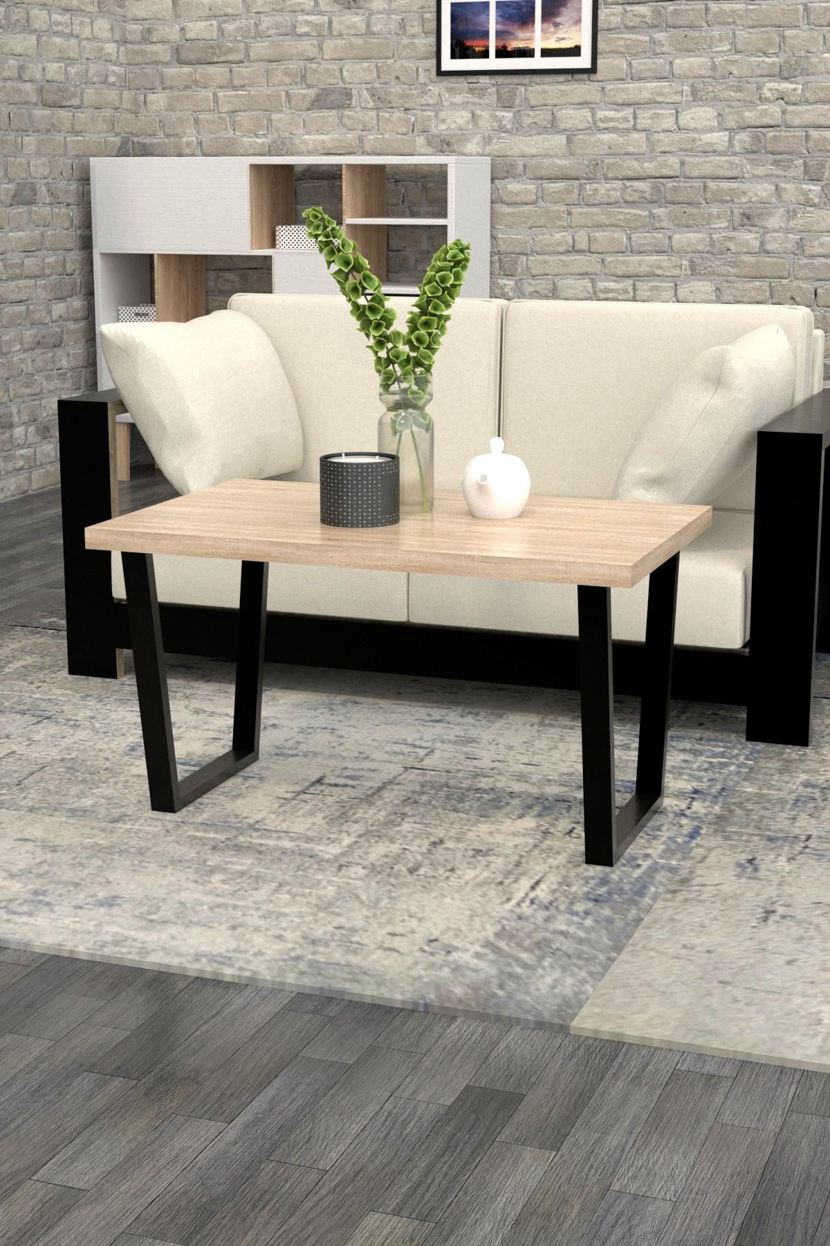 Стол журнальный EcoLoft DSP-1009 в стиле лофт Дуб Сонома (27332893)