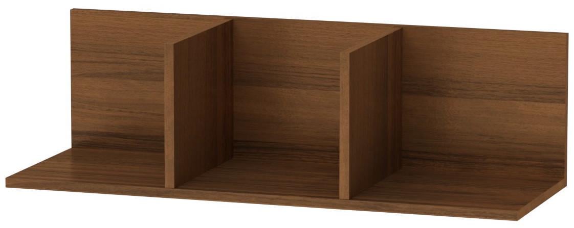 Полка навесная Компанит П-30 в один ярус с перегородками прямоугольная Орех Экко (3082)