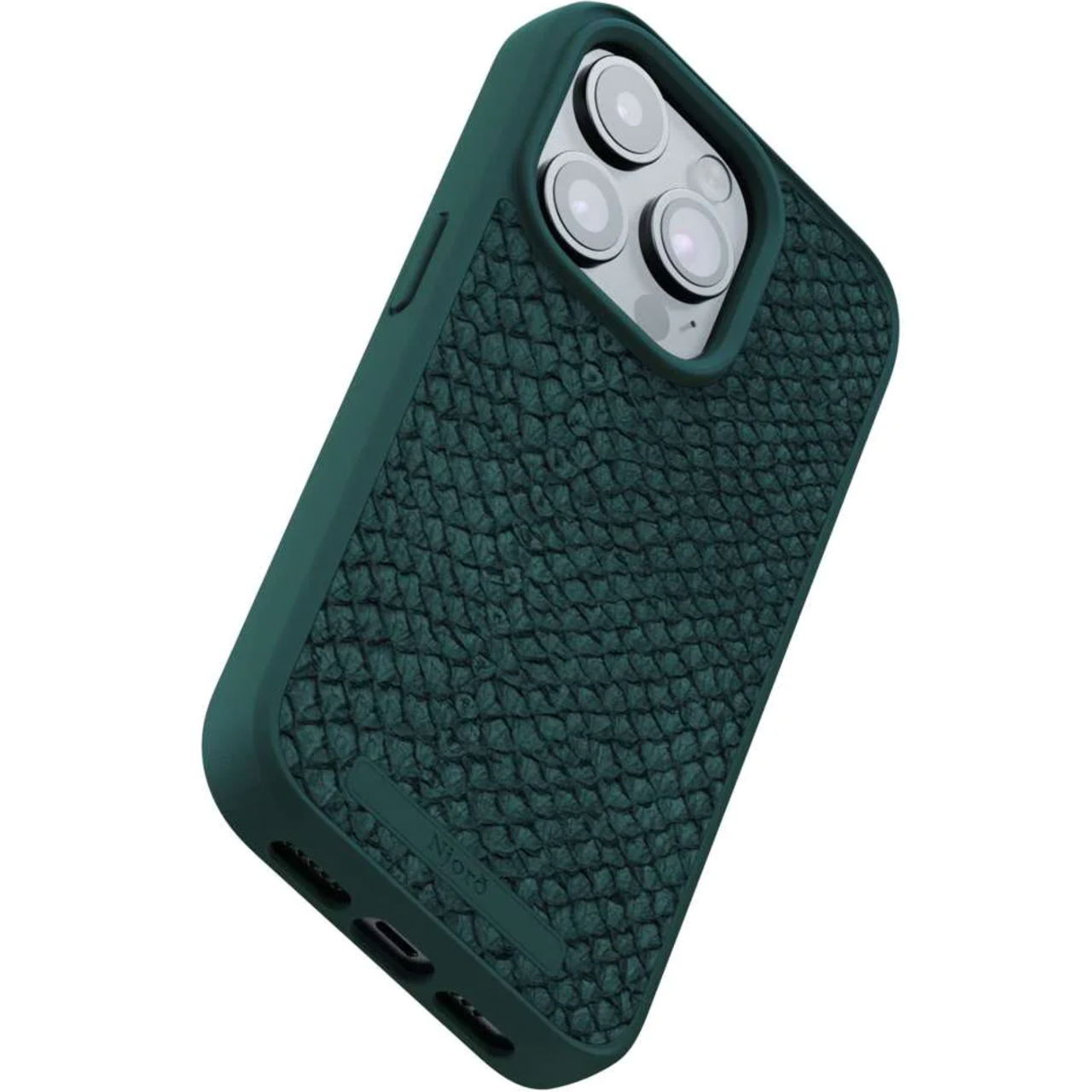 Чохол накладка Njord Salmon Leather MagSafe Case for iPhone 15 Pro, Dark Green (NA53SL02) - фото 5