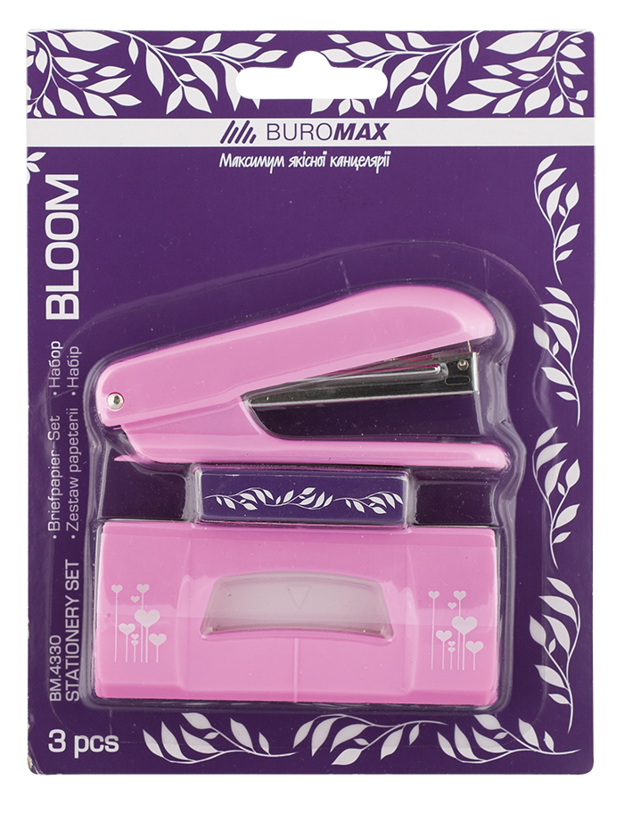 Комплект Buromax скобы №10 до 12 листов Розовый (BM.4330) Комплект Buromax скобы №10 до 12 листов Розовый (BM.4330)