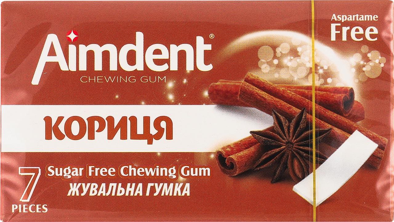Жувальна гумка без цукру Аіmdent Кориця блок 24 шт.