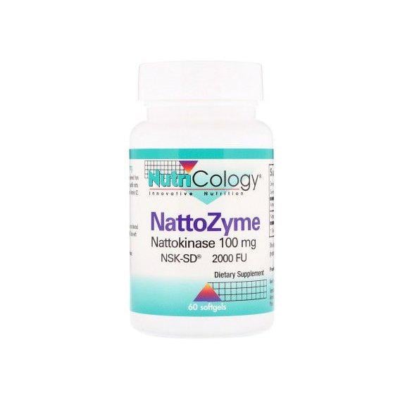 Комплекс для профілактики тиску та кровообігу Nutricology NattoZyme Nattokinase 100 мг 60 Softgels