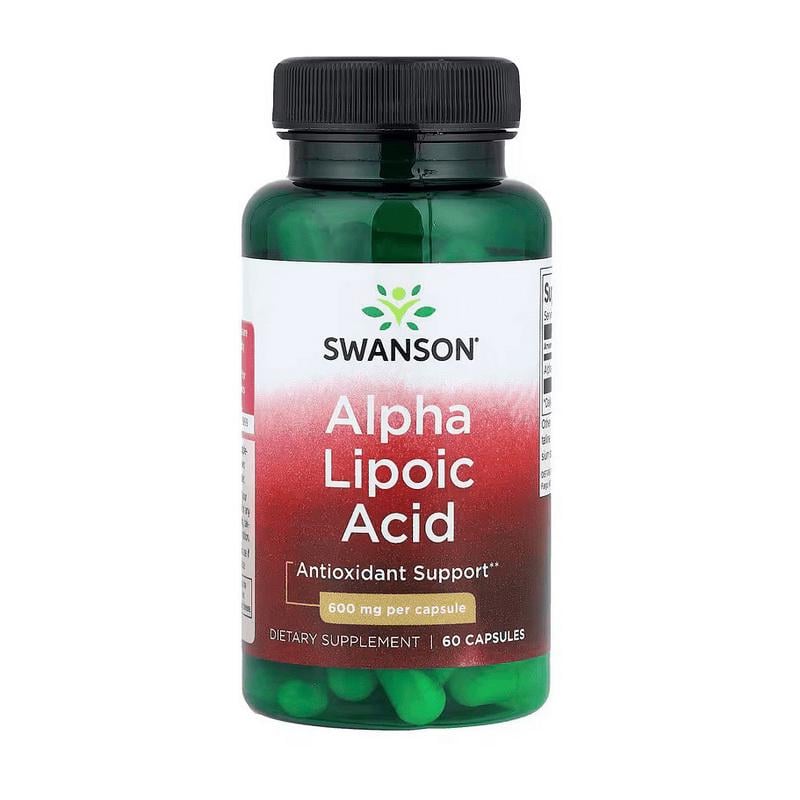 Альфа-липоевая кислота Swanson Alpha Lipoic Acid 600 mg 60 вер. капс.