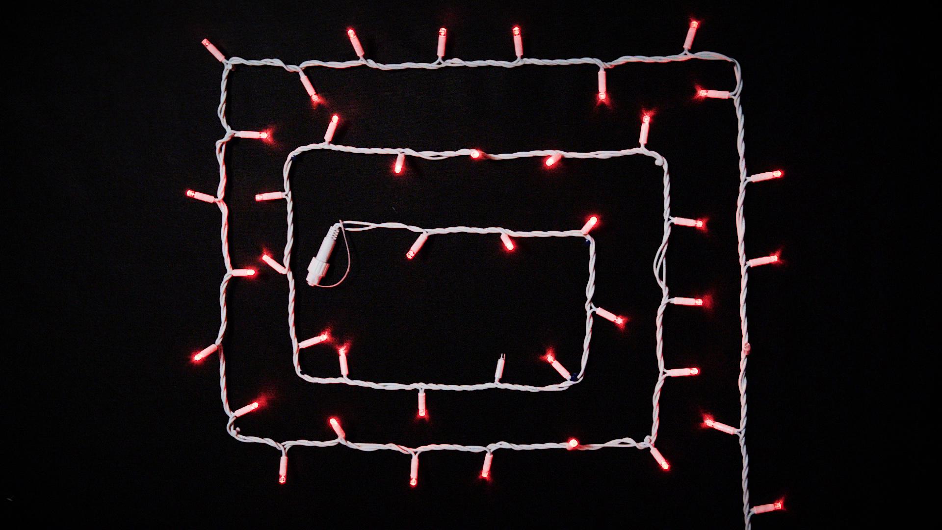 Гірлянда зовнішня Delux String 100 LED IP44 EN нитка 20 flash 2x5 м Червоний/Білий (90012972) - фото 2