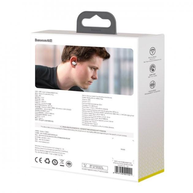 Наушники беспроводные Baseus Encok True Wireless Earphones WM01 Plus NGWM01P-02 White - фото 6