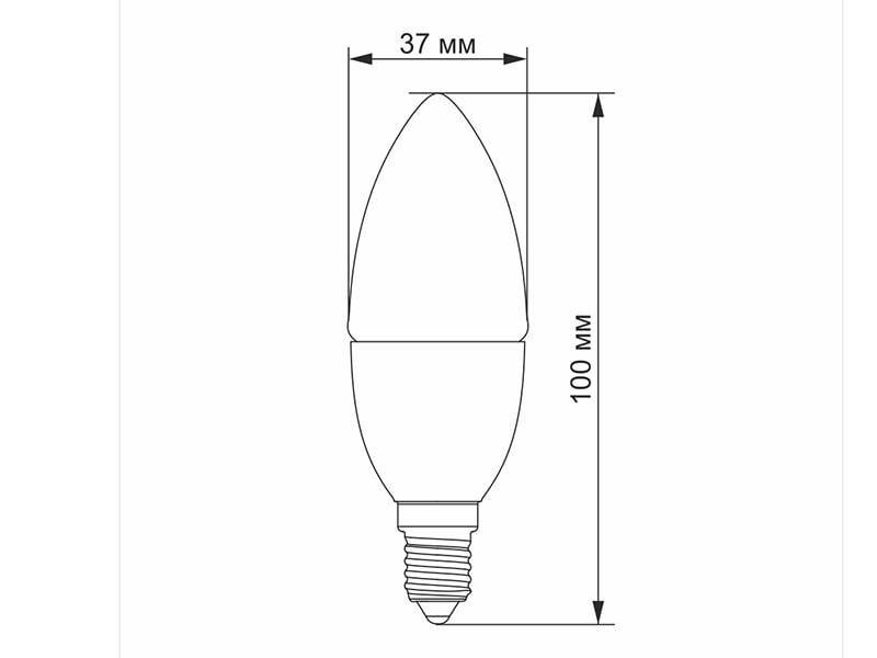 Світлодіодна лампа TITANUM C37 6 Вт E14 4100K 220 В (7368) - фото 3