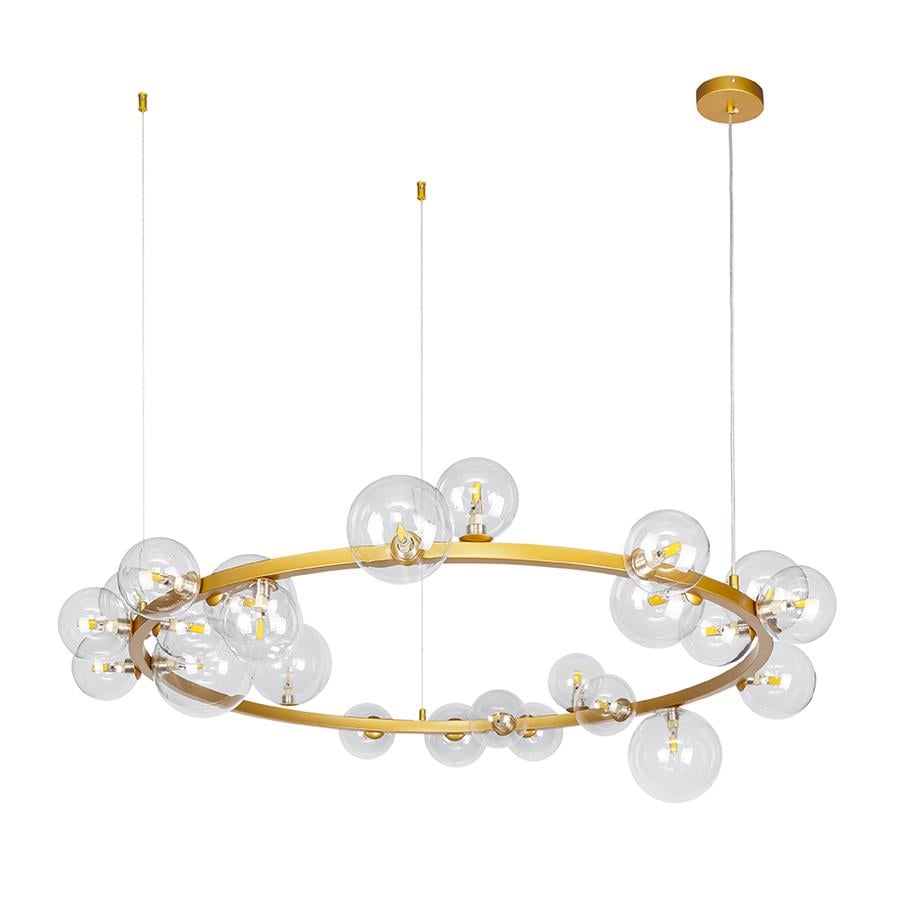 Люстра подвесная кольцо Light House LS-17132-24 DDG/CL плафон прозрачный Золотой