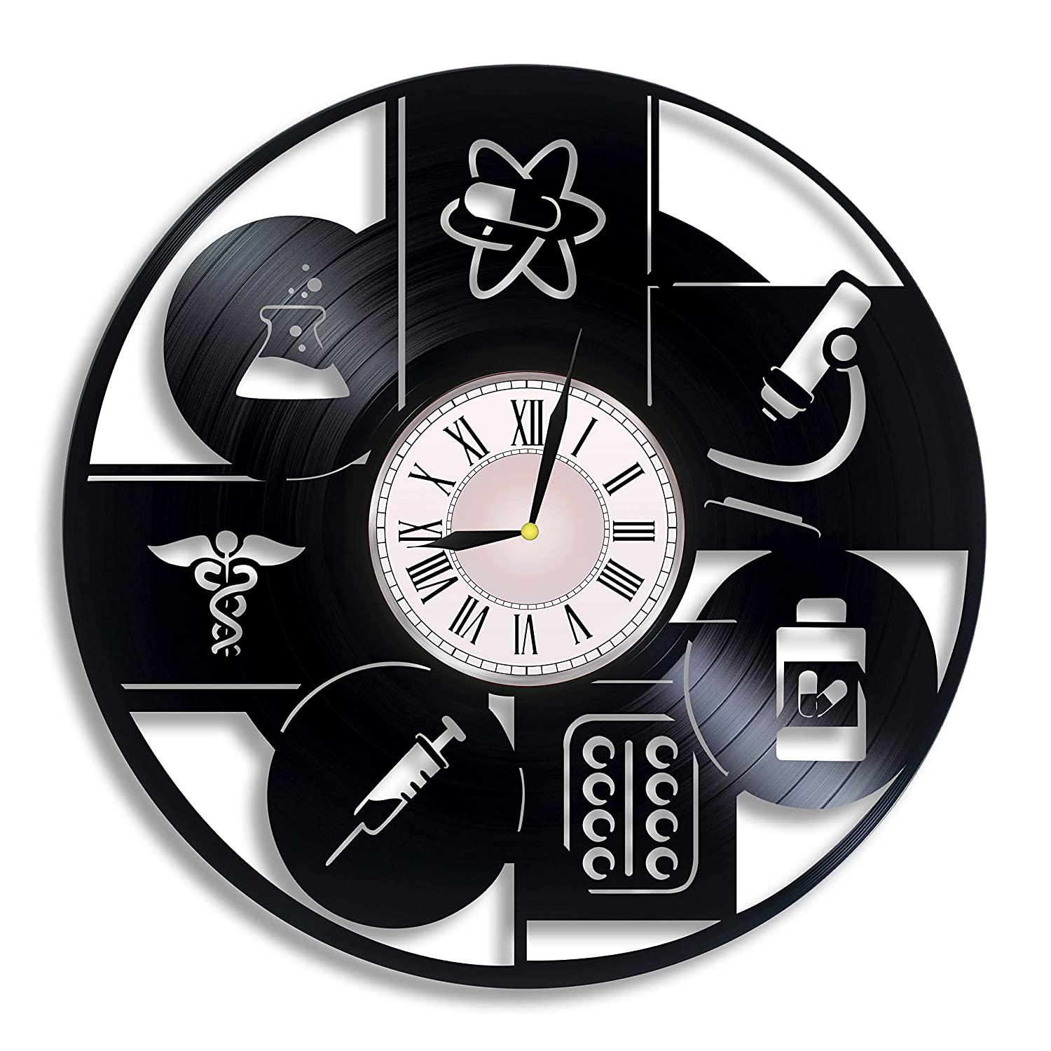 Часы настенные Аптека 2357 из виниловой пластинки