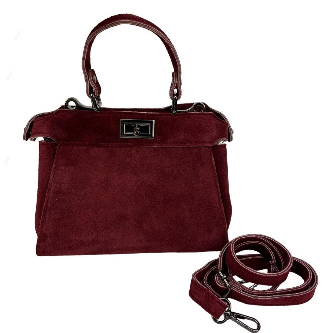 Женская сумка кросс-боди Royal Bag F-IT-4442BO замшевое Бордовый (8075) - фото 3