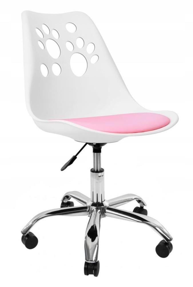 Крісло на колесах Bonro B-881 зі спинкою до 120 кг Білий/Рожевий (106-76-4230015)