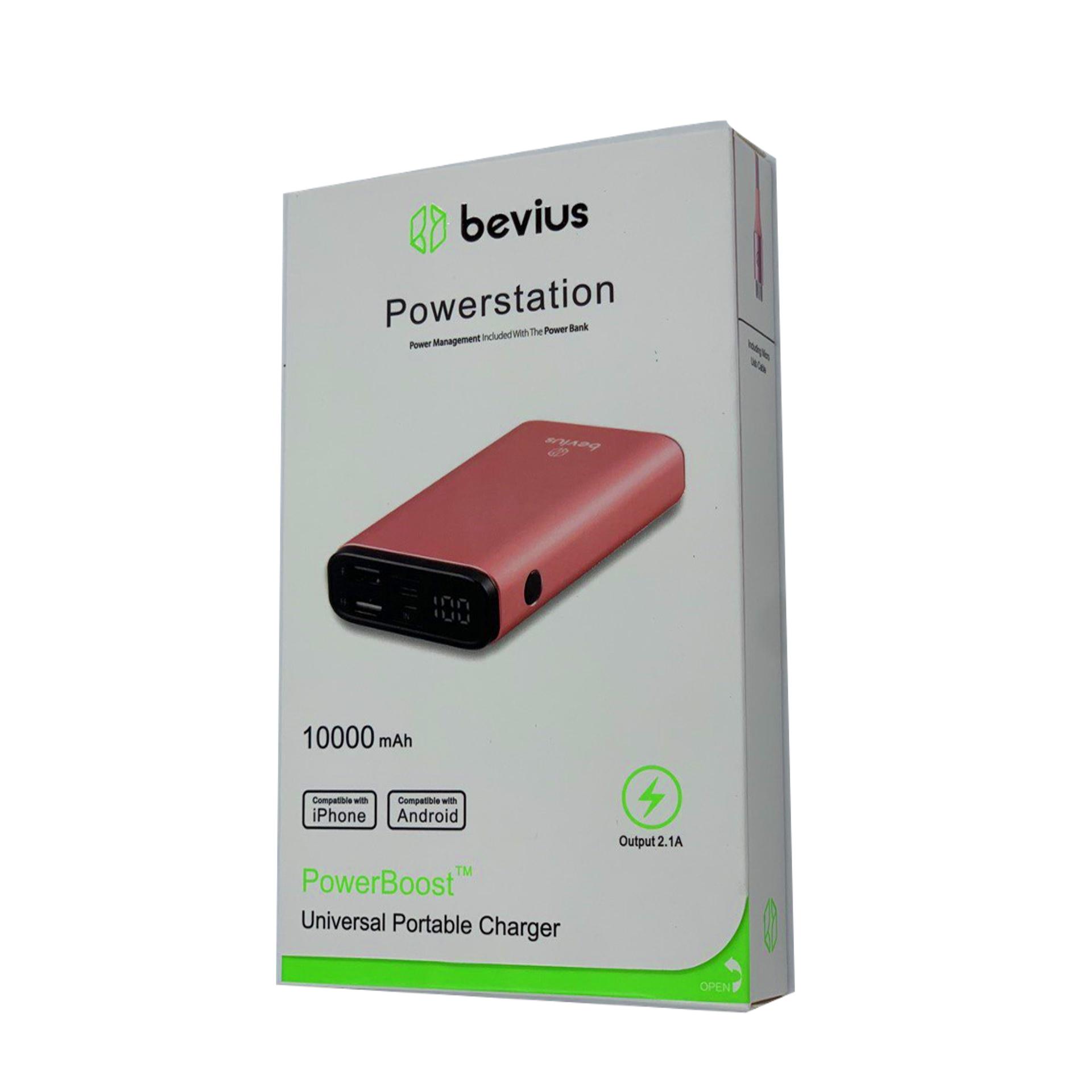 Повербанк Bevius 10000 mAh Power Bank Розовый - фото 3