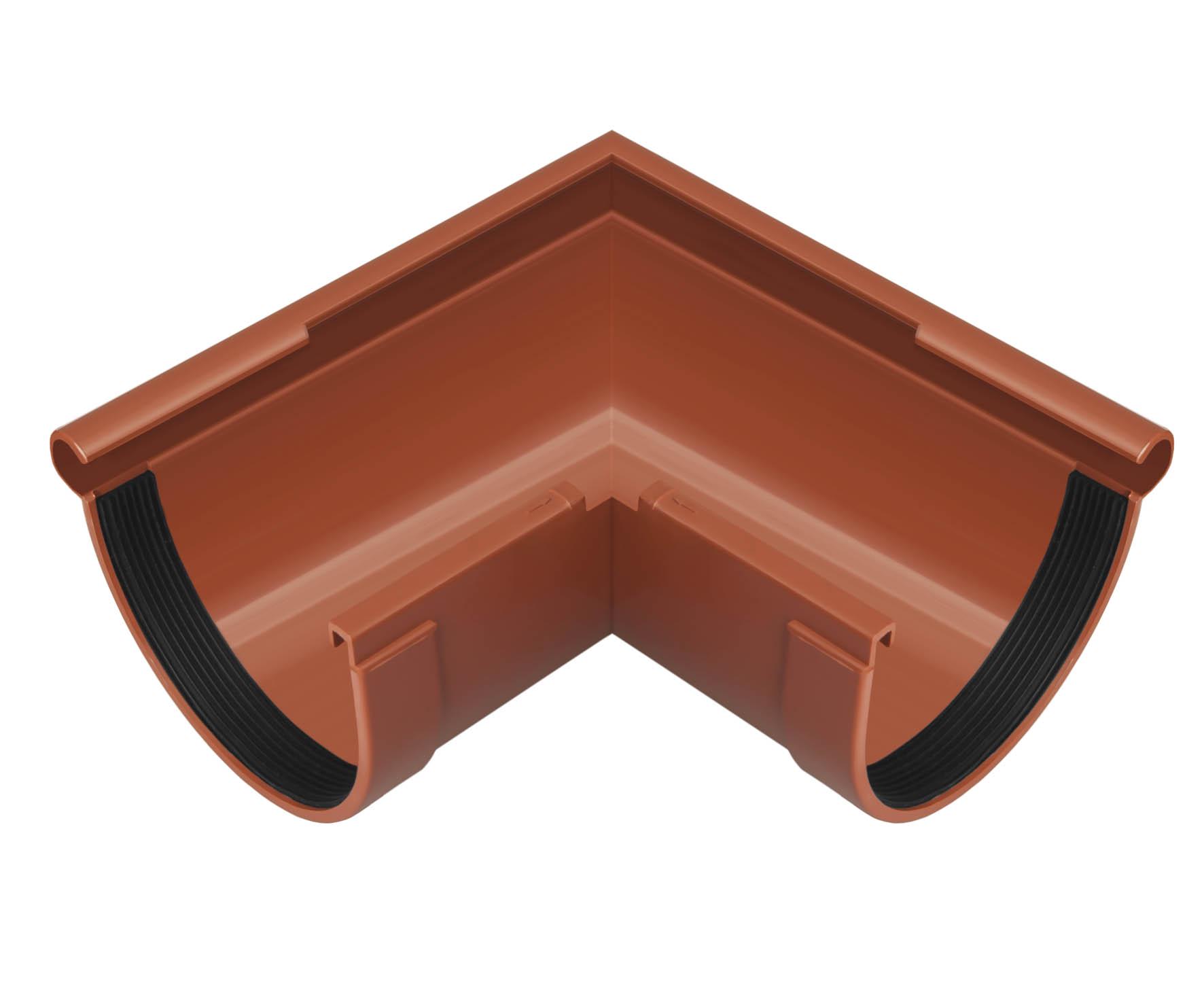 Угол желоба наружный RAINWAY 90 система 90° Кирпичный (350095620) - фото 1 Угол желоба наружный RAINWAY 90 система 90° Кирпичный (350095620) - фото 1