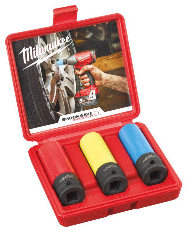 Набор ударных головок Milwaukee Automotive 17х19х21 мм" 3 шт. (4932451568)