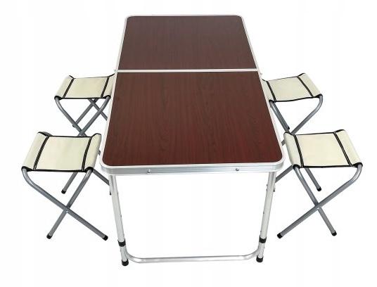 Стол для пикника с четырьмя стульями раскладной Коричневый (VP-664)