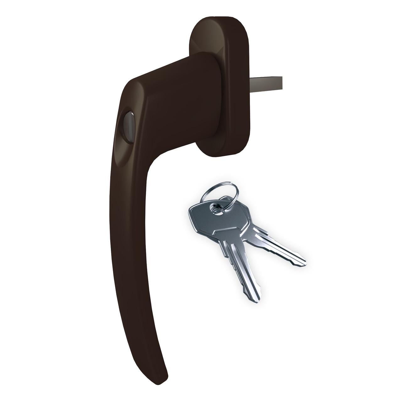 Ручка оконная с замком ASTEX Venera WH 108 Коричневый (WH108-RAL8019)