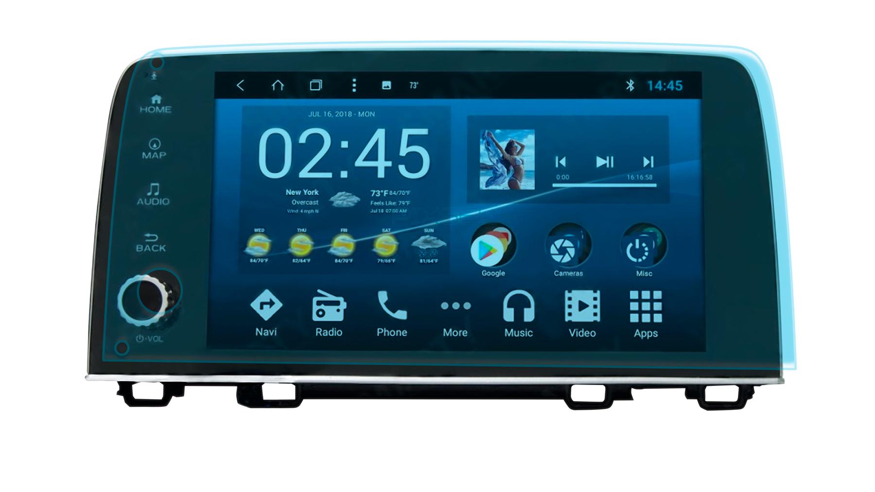 Стекло защитное Pixsel на монитор SMARTY TREND Honda CR V 2017 11,9“ гибридный глянец