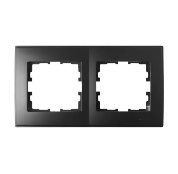 Рамка подвійна Lezard Lesya горизонтальна Антрацитовий (26383732)