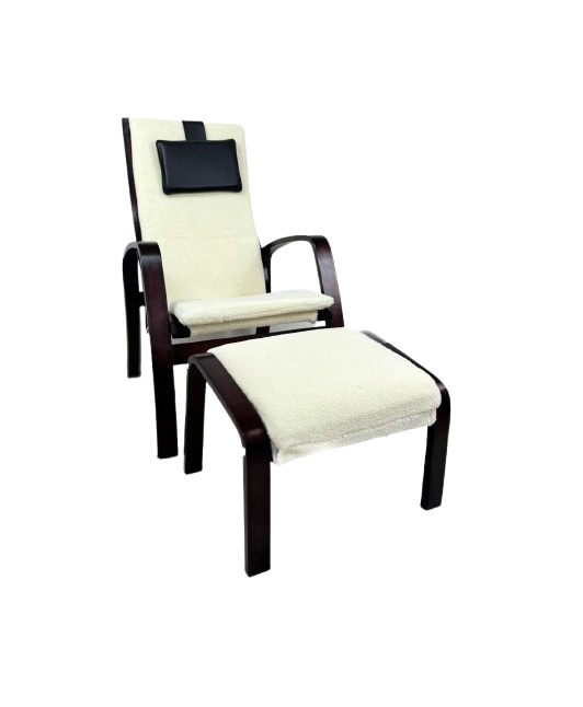 М'яке крісло для з підставкою AVKO ARC013 Walnut Beige (2491887844)