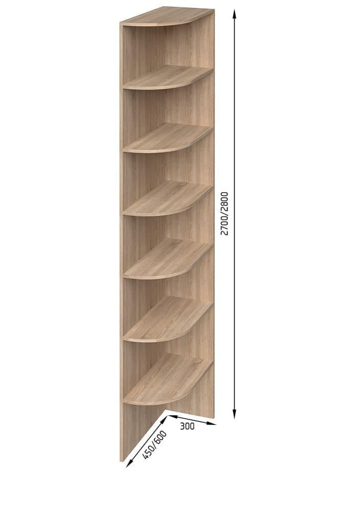 Консоль радиусная угловая для шкафов SENAM E-line 2700x300x450 мм ДСП 16 мм правая (КЗ.1.27.45.3.16.П) - фото 3 Консоль радиусная угловая для шкафов SENAM E-line 2700x300x450 мм ДСП 16 мм правая (КЗ.1.27.45.3.16.П) - фото 3