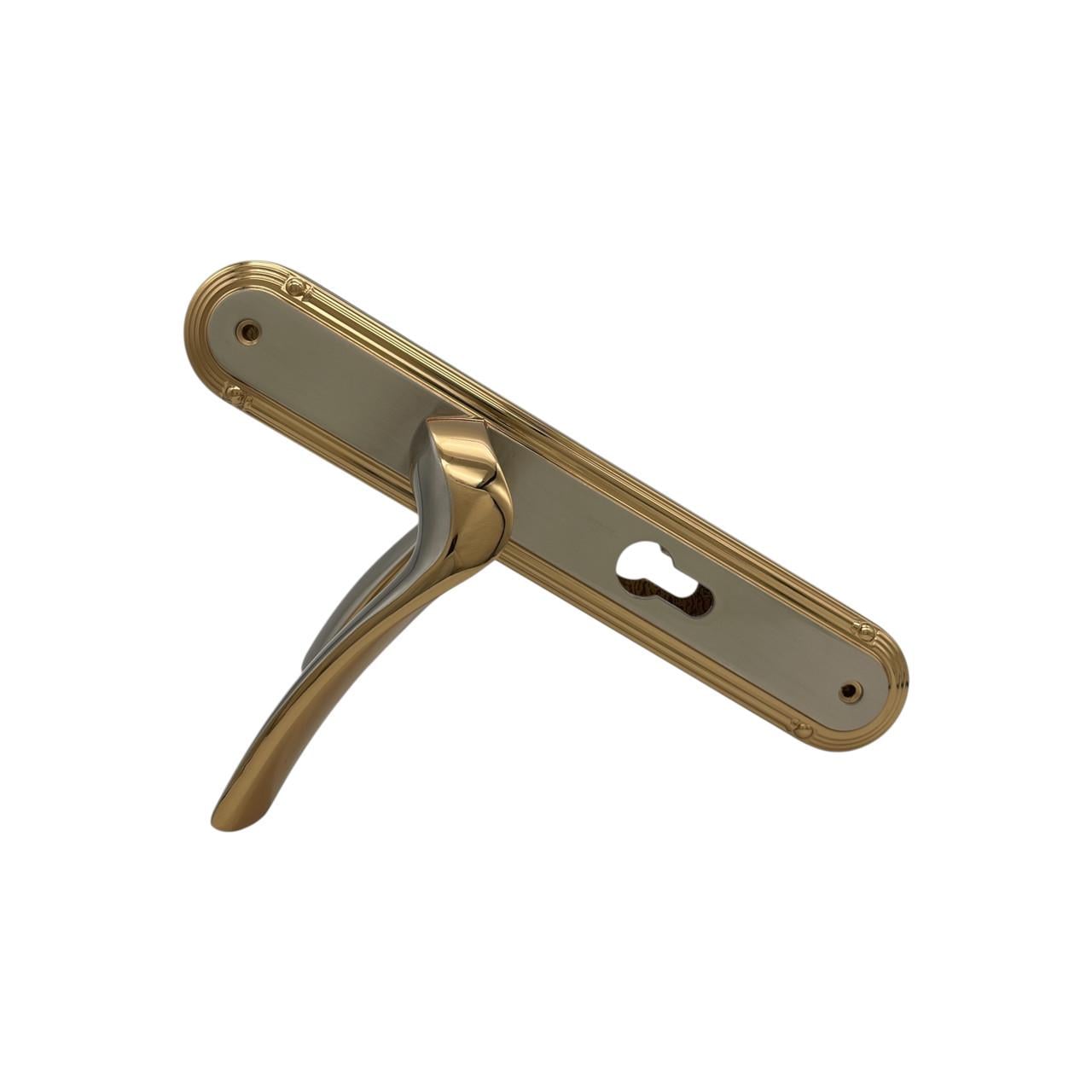 Ручки для входной двери Ozcanlar Onix Kol Yale 72 мм Alb/Saten (340034)