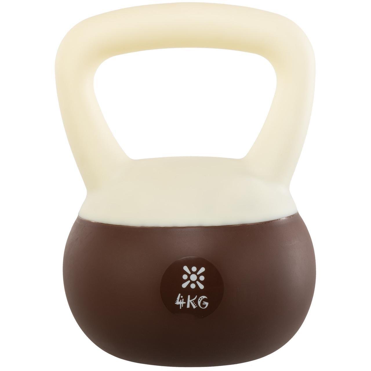 Гиря мягкая BLOOM SOFT KETTLEBELL LB7012-4 4 кг Белый/Коричневый (2532843901)