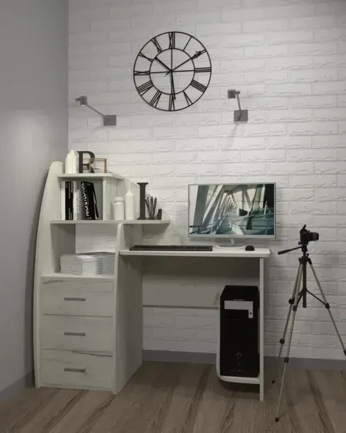 Стіл письмовий Kontinent СКП-2 №10 130х55х130 см Дуб Сонома Трюфель (81921074) - фото 3 Стіл письмовий Kontinent СКП-2 №10 130х55х130 см Дуб Сонома Трюфель (81921074) - фото 3