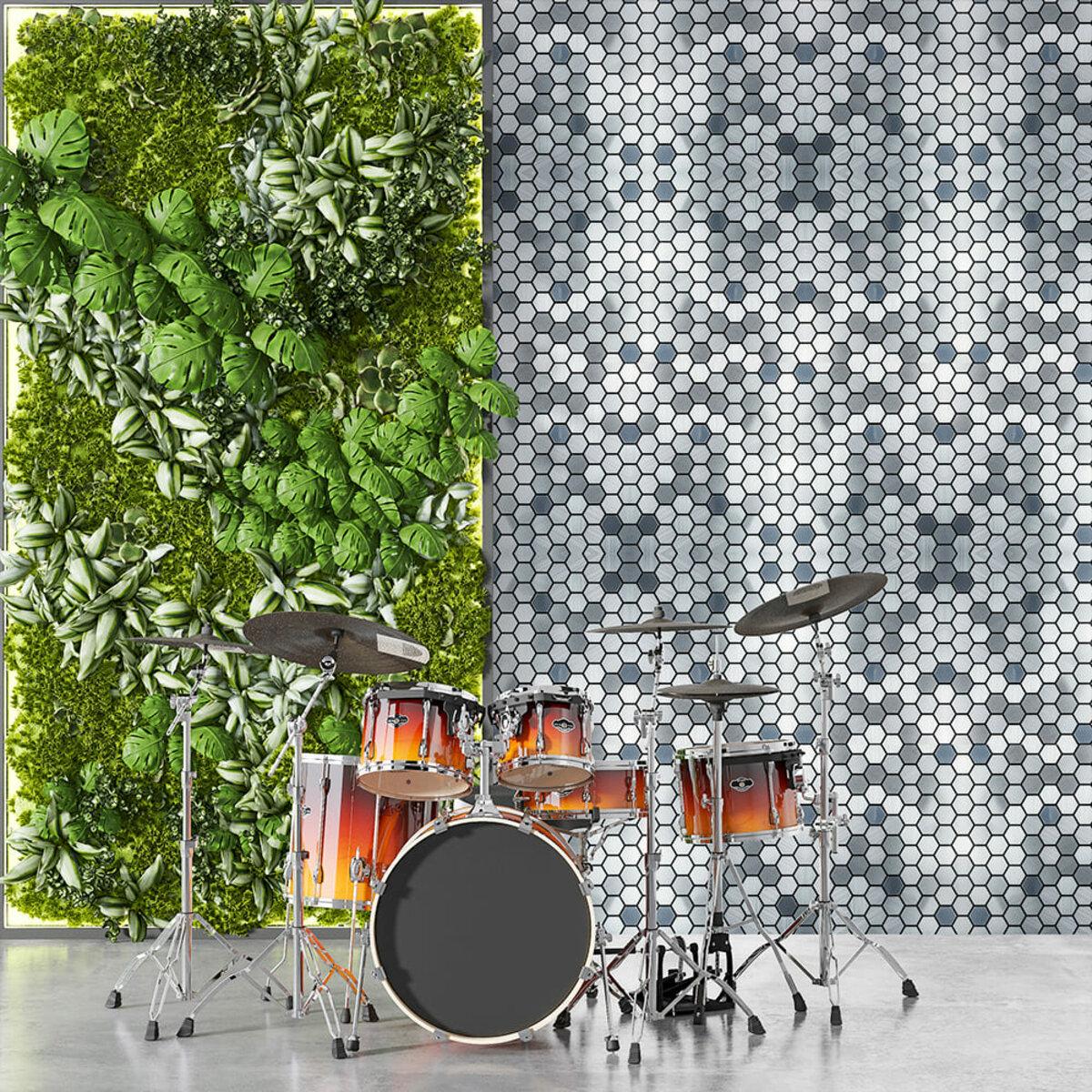 Плитка алюмінієва самоклеюча 300х300х3 мм Срібний мозаїка із дзеркальними вставками (SW-00001928) - фото 7 Плитка алюмінієва самоклеюча 300х300х3 мм Срібний мозаїка із дзеркальними вставками (SW-00001928) - фото 7