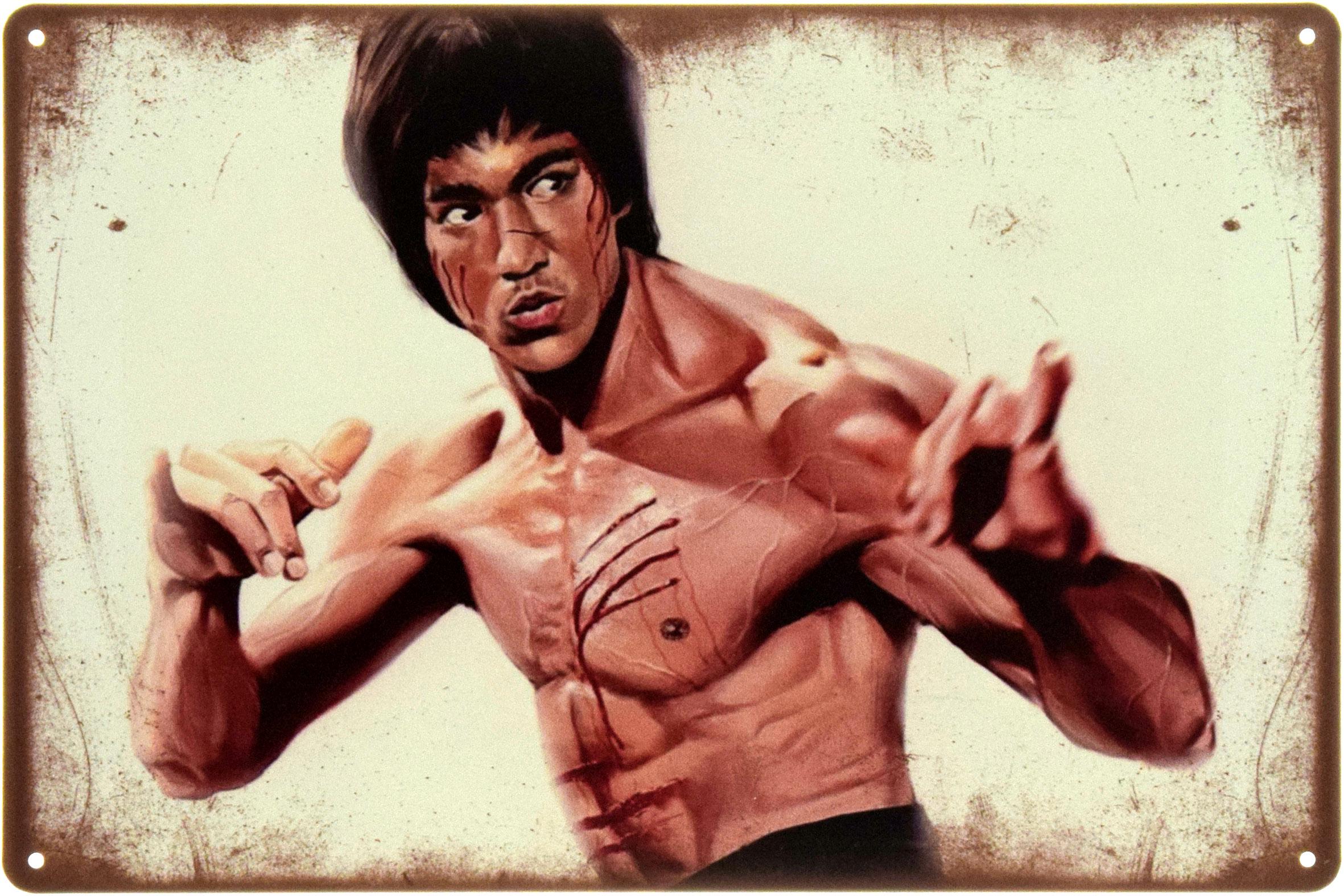 Табличка металлическая "Bruce Lee" 20x30 см (ms-104574)