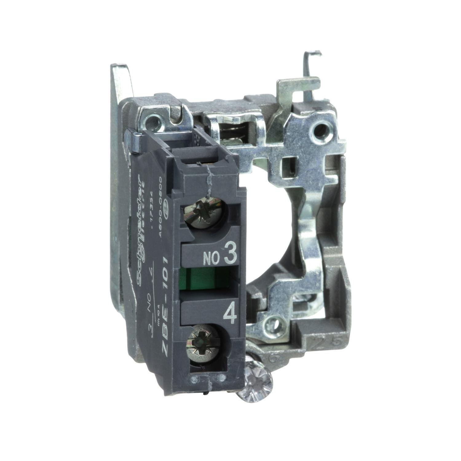 Корпус кнопки с контактом Schneider Electric Harmony 1NO 3A 240V AC/DC с винтовым зажимом (ZB4BZ101) Корпус кнопки с контактом Schneider Electric Harmony 1NO 3A 240V AC/DC с винтовым зажимом (ZB4BZ101)