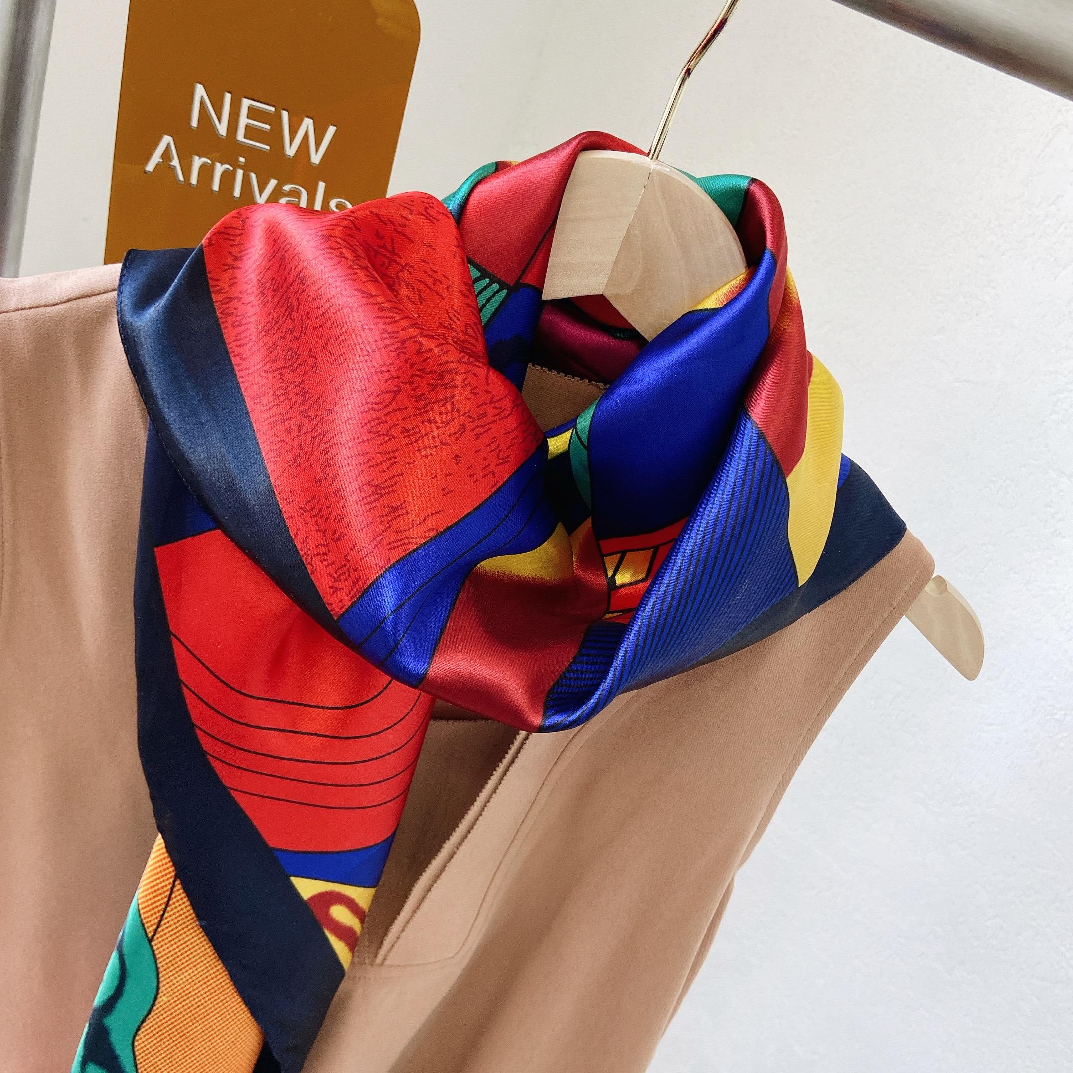 Платок шелковый Mosi Коллекция искусства по мотивам Пикассо 90х90 см Разноцветный - фото 3