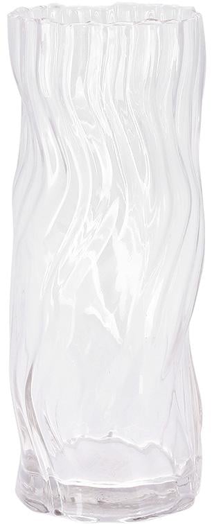 Ваза для цветов из стекла Ancient Glass Infinitty Ø12x30 см Прозрачный (BD-527-781)