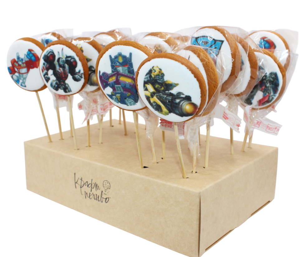 Набор пряников на палочке Крафт печиво Трансформеры 17 г/шт.