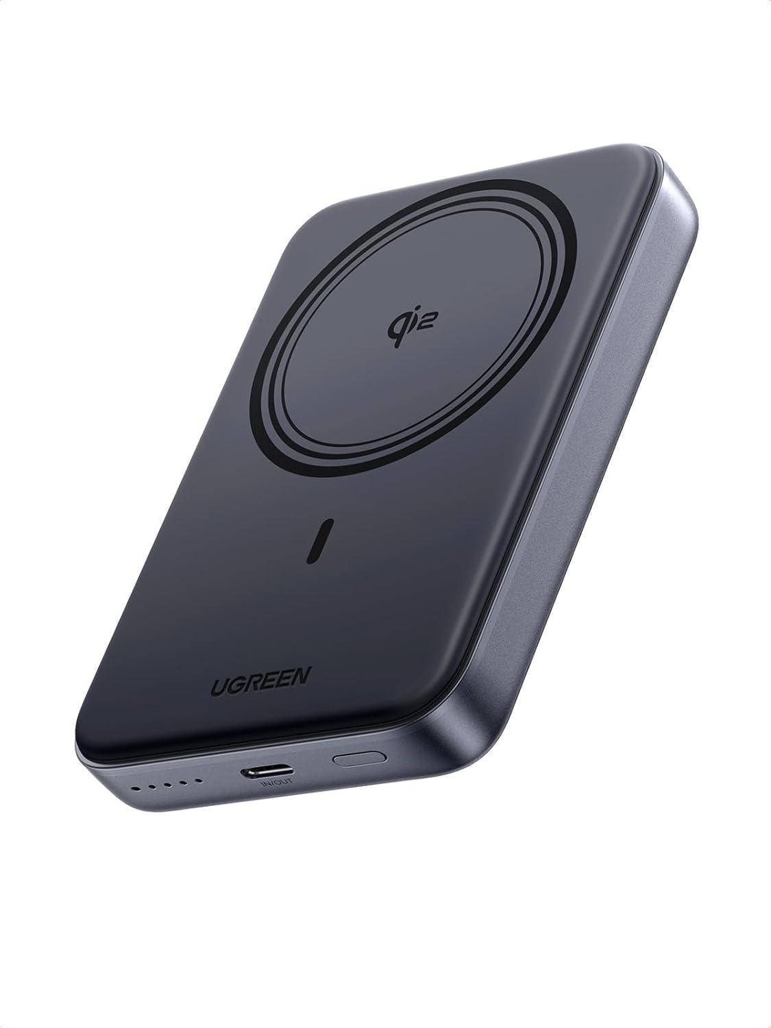 Повербанк UGREEN PB761 MagSafe Qi2 для iPhone 17/16/15//14/13/12 с магнитным креплением 30W 10000 mAh Black (45763)