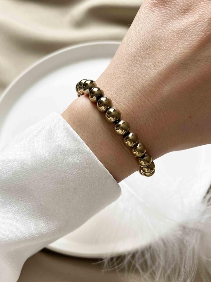 Браслет із натурального каменю гематиту (5389) Браслет із натурального каменю гематиту (5389)