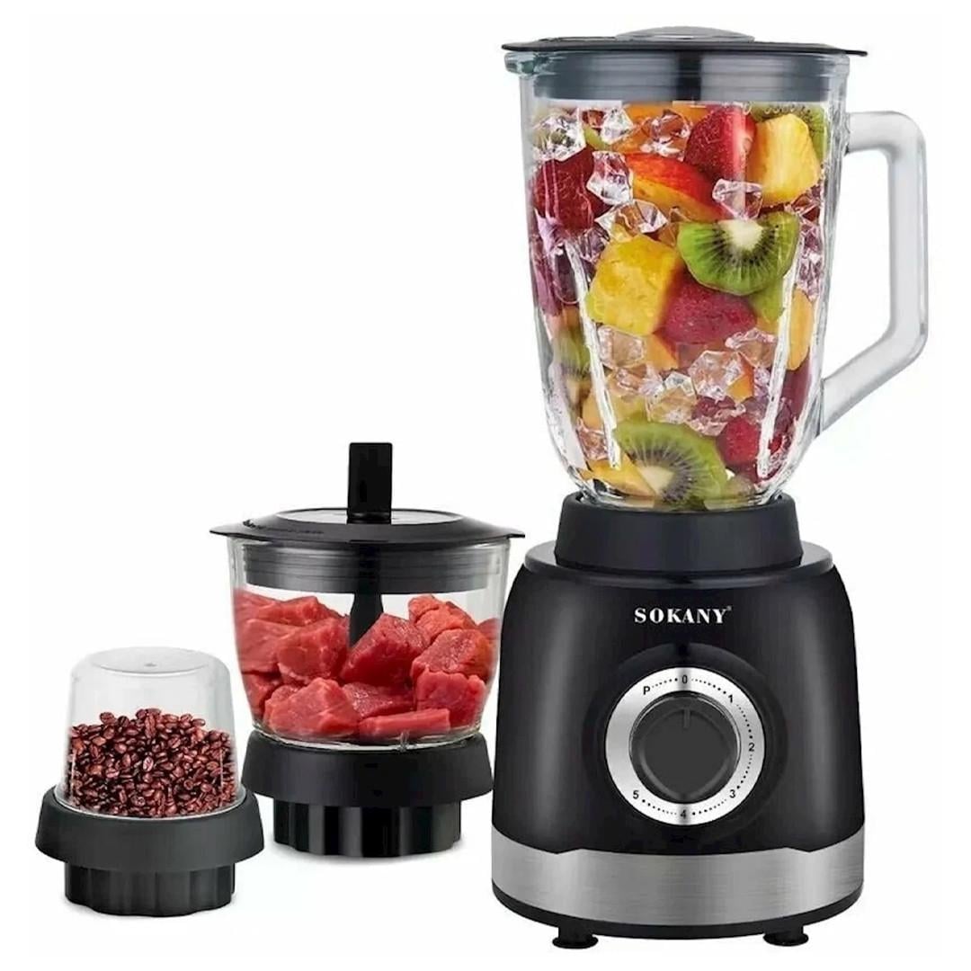 Блендер стационарный Sokany SK-JB-178 3в1 с кофемолкой 1000 Вт (MLD_V369)